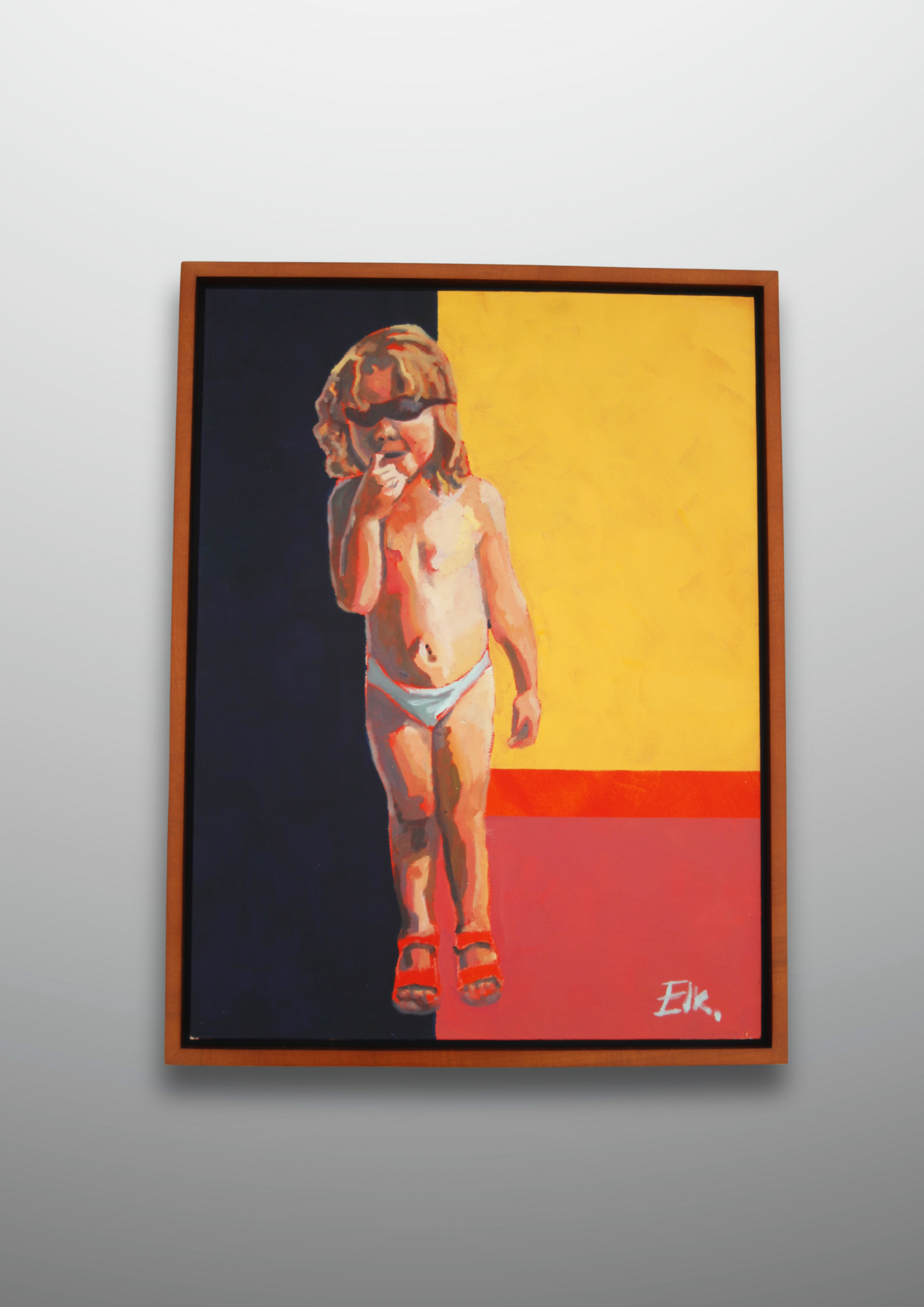 Hollie in Greece, oil on canvas, 56 × 51 cm, 2025.